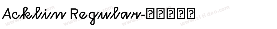 Acklin Regular字体转换